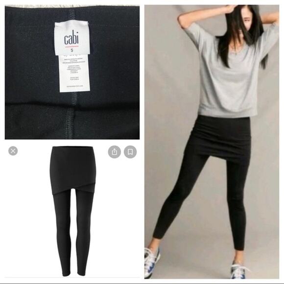 CAbi # 3399 Black M'Skirted Leggings Size Small - Picture 2 of 4